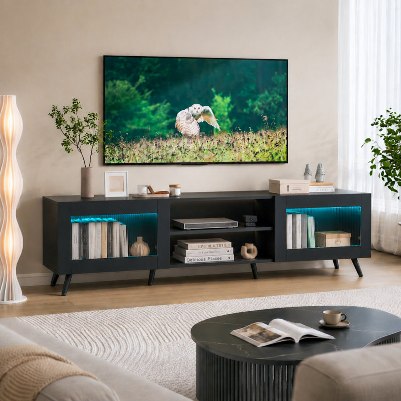 TV Stand for TVs up to 75", Black