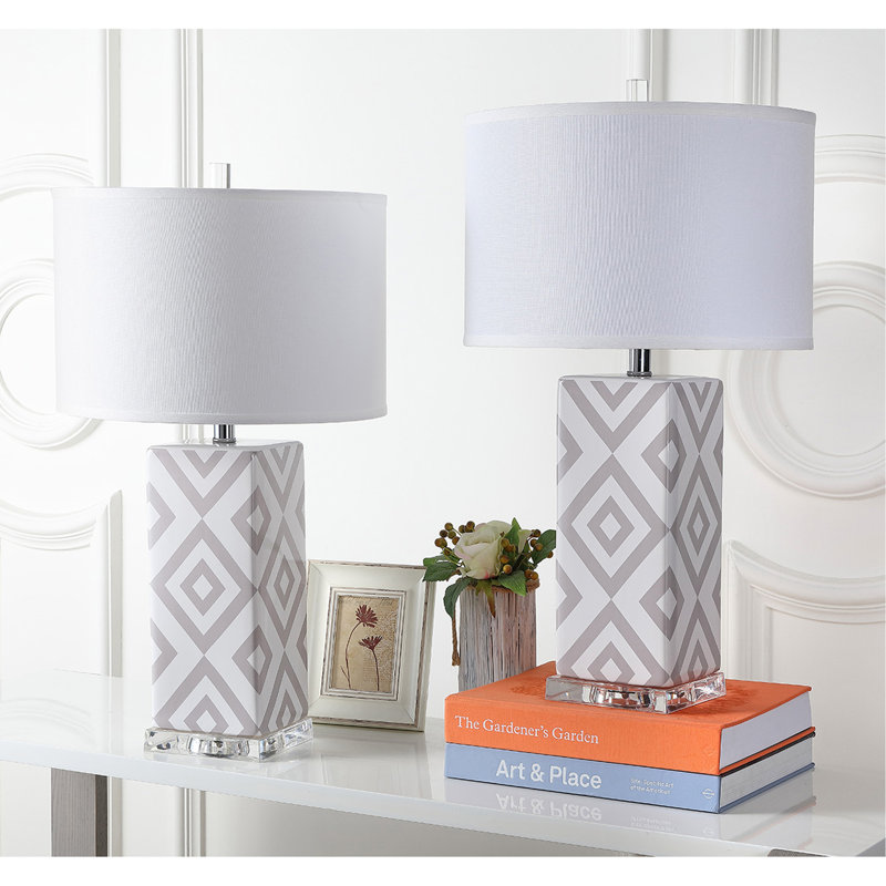 Dunton Ceramic Table Lamp, Grey