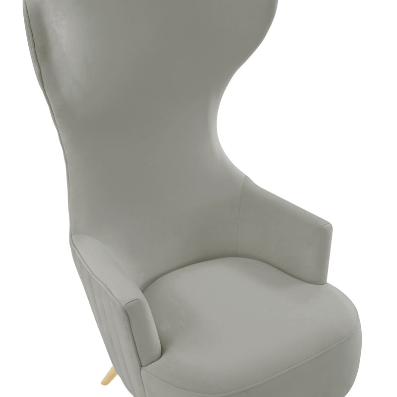 Fauteuil ballon l 30 po, Velours gris velours