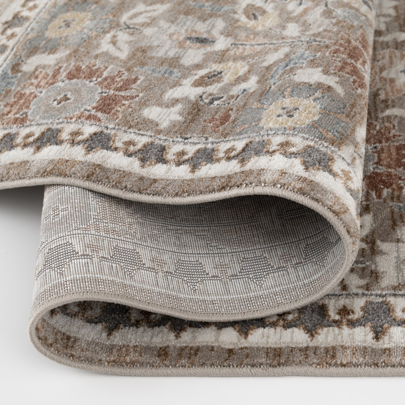  Tapis beige et grès Tessa, 5 pi x 7 pi 6 po