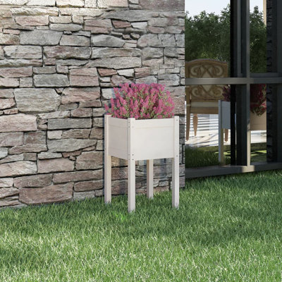 Boîte à fleurs en bois pour l'extérieur