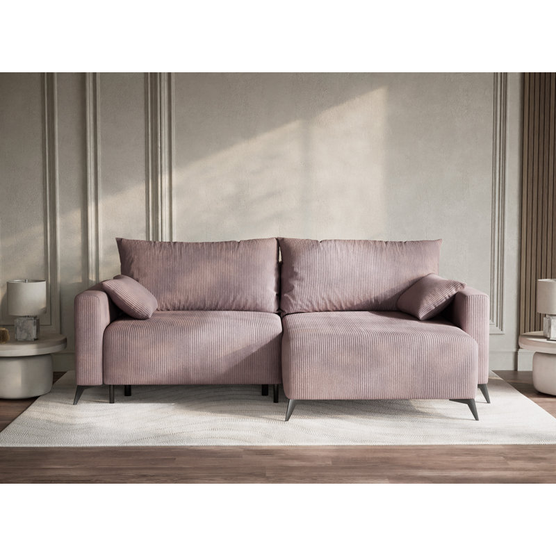 3 Seater Reclining Corner Sofa with Storage, Right Hand Facing, Beige Chenille