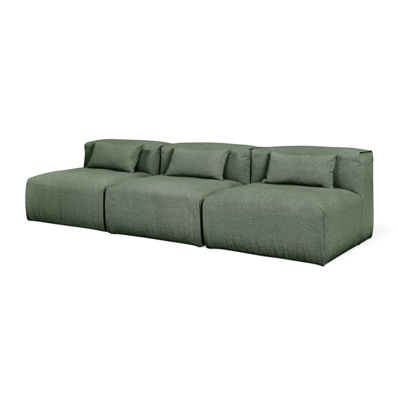 Nest Modular 3-Piece Armless Sofa, Pine