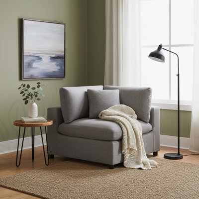 Chaise de coin Cassandra: Finition gris anthracite
