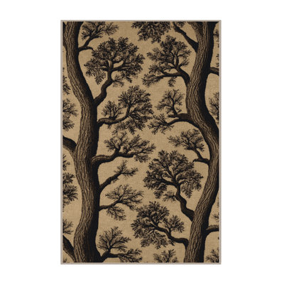 Washable Oak Trees Farm Area Rug