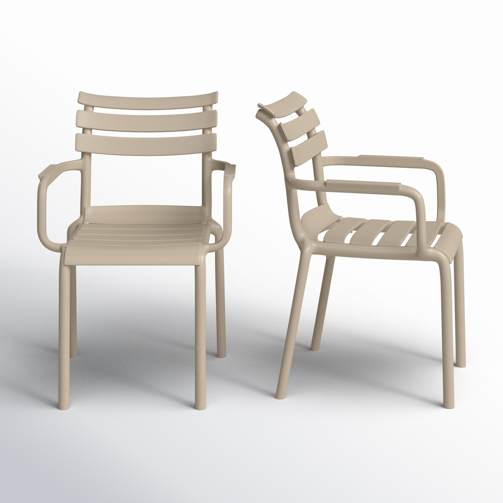 Aragons Stackable Patio Armchair, Taupe