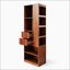 Grande armoire de rangement avec tiroirs et tablettes ouvertes, organisateur de bibliothèque autoportant pour salle de bain, chambre à coucher, salon