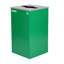 Ensemble de poubelle à recyclage ouverte en acier 29 gallons avec couvercle carré, mixte et circulaire