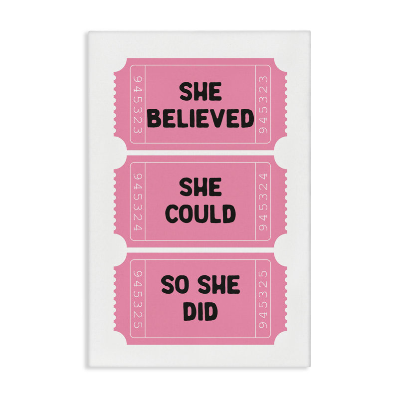 She Believed Girl, H 24 po x l 16 po
