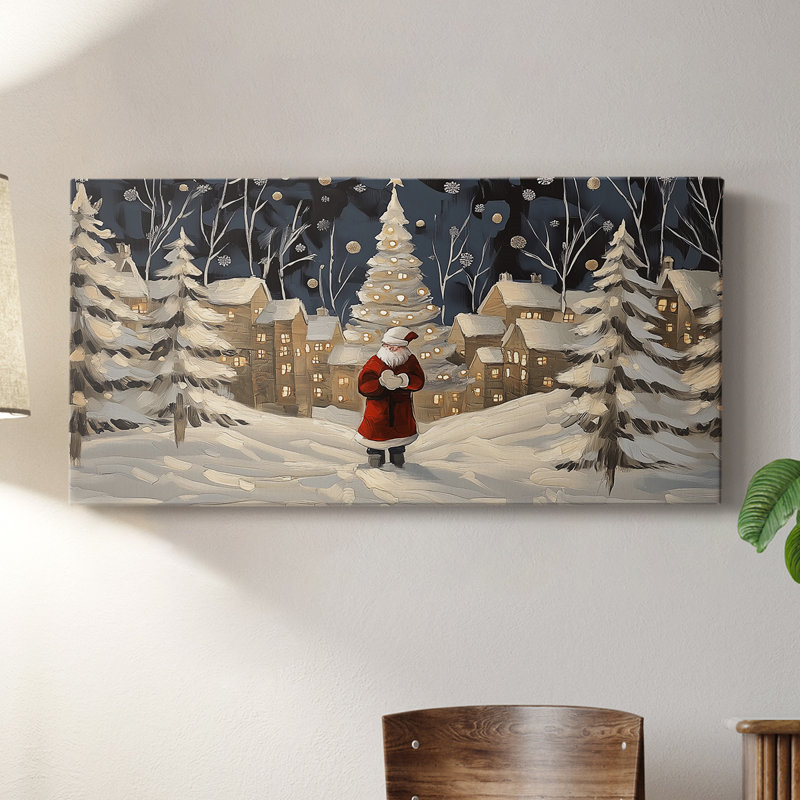 Christmas Series-XI- Gallery Wrapped Canvas -Ready to Hang, 16" H x 32" W