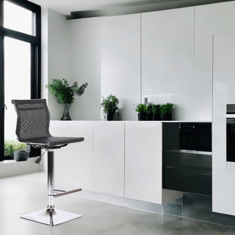 Tabouret pivotant Crittendon, Noir, noir, noir, noir
