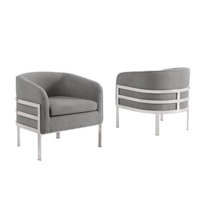 Teddy Accent Chair With Chrome Frame