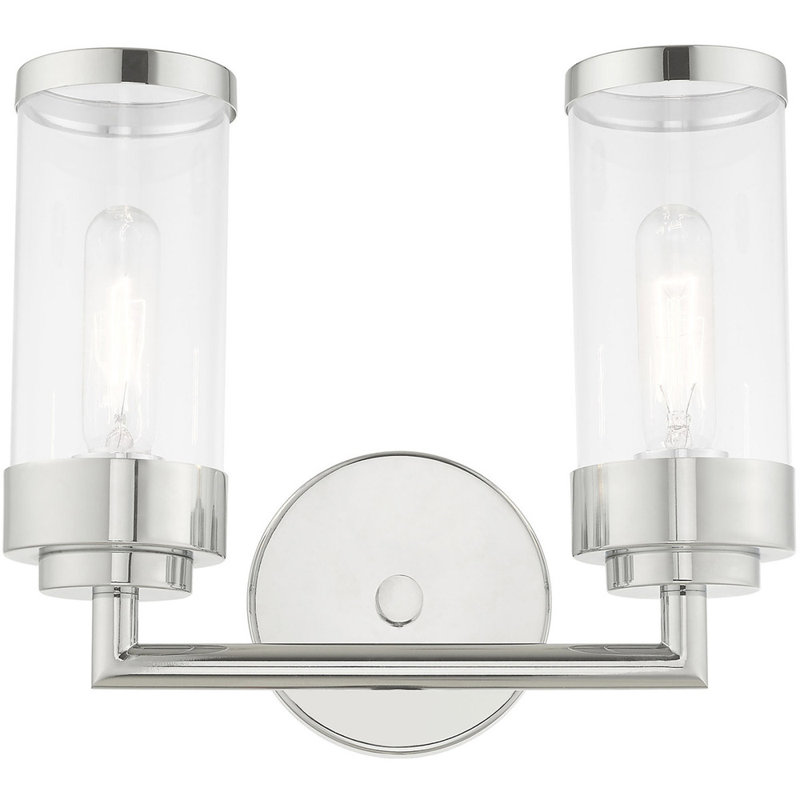 Éclairage pour meuble-lavabo à 2 lumières Beggio, Chrome poli