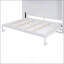 Grand lit escamotable mural avec tablettes supérieures et USB, peu encombrant et confortable