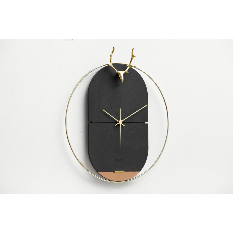 Wood Wall Clock, Black
