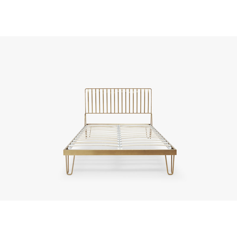 Ariss Bed, Brass, Double (4'6)
