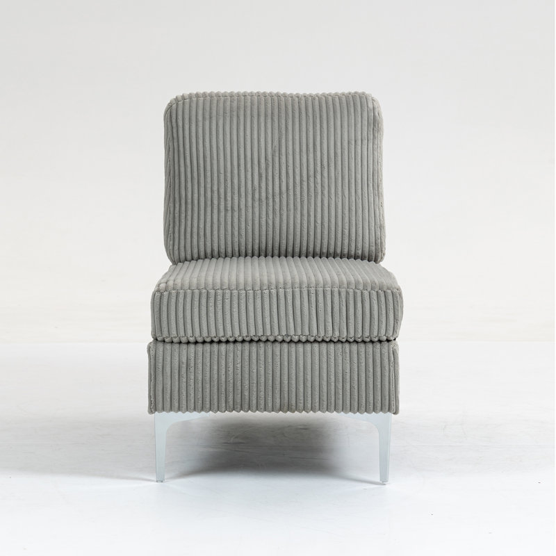 Fauteuil d'appoint modulaire l 22,65 po pour canapé modulaire, Grey Corduroy