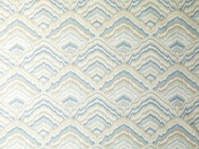 Alhambra Fabric, Natural/Blue