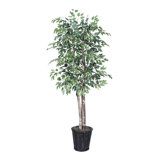 Ficus artificiel en pot de style panier