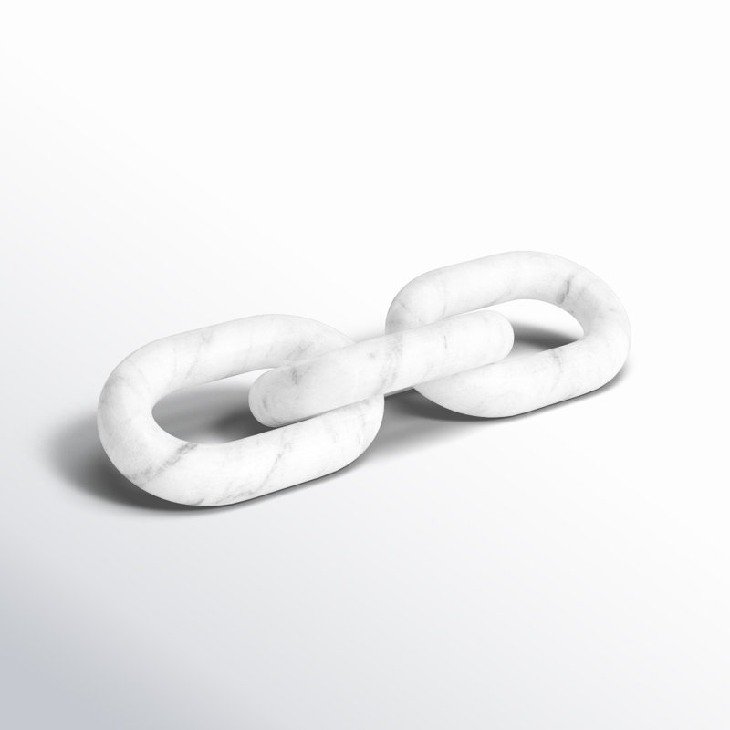 Sculpture chaîne en marbre Cienna, Blanc