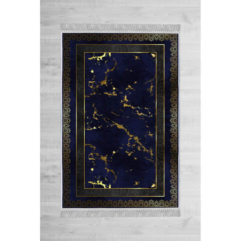 Luxurious Velvet Area Rug (4.6 x 7.2 ft), 100% Antibacterial Fabric, Non-Slip Cotton Backing, Pile Height: 0.4 in | Machine Washable, 3D Digital Print Design | Perfect for Living Room & Bedroom Decor, Soft & Durable