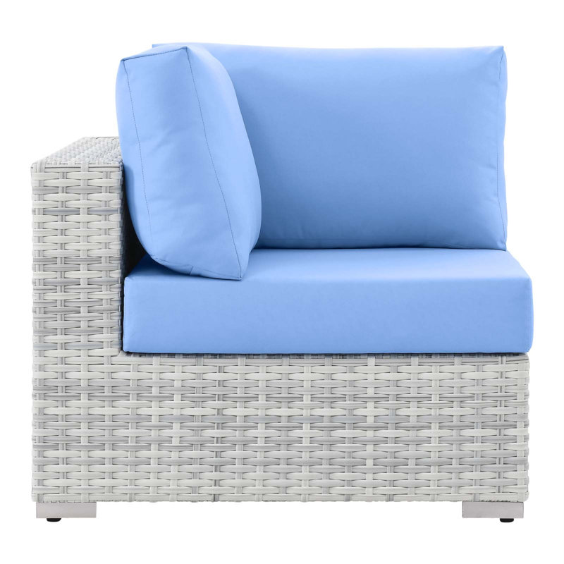 Chaise de coin d'extérieur Convene, Bleu clair