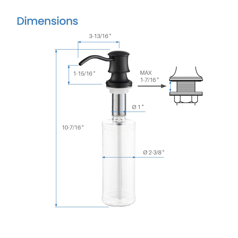 Soap Dispenser, Matte Black