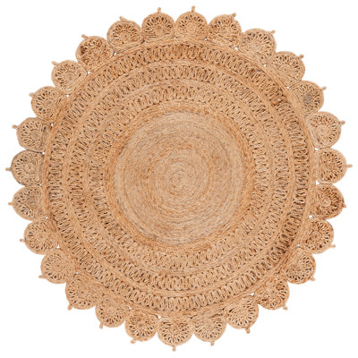 Natural Fiber 603 Hand Woven Jute Geometric Rug