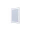 Miroir de salle de bain pour salle de bain, à DEL, anti-buée, rétroéclairé, fixé au mur, cadre blanc-126551791