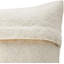 Coussin de Noël en laine feutrée à la main, couronne crème, 20 po-90856382