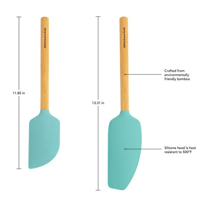 KitchenAid® Bamboo Spatula Set, 2-Piece, Aqua Sky 2