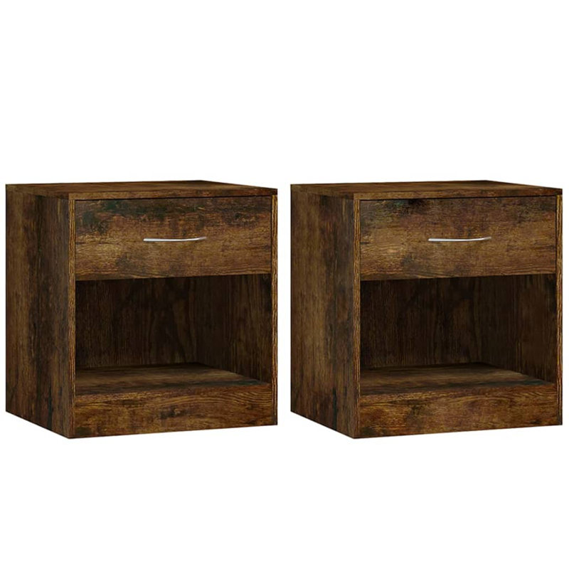 Doraville 1 Drawer Bedside Table, Smoked Oak