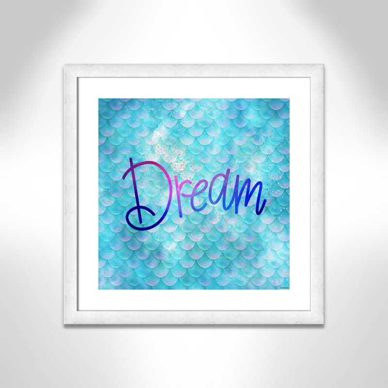 Décoration murale crème Dream Kids, H 24,5 po x l 24,5 po x P 0,63 po, Encadré plat à grain de bois blanc