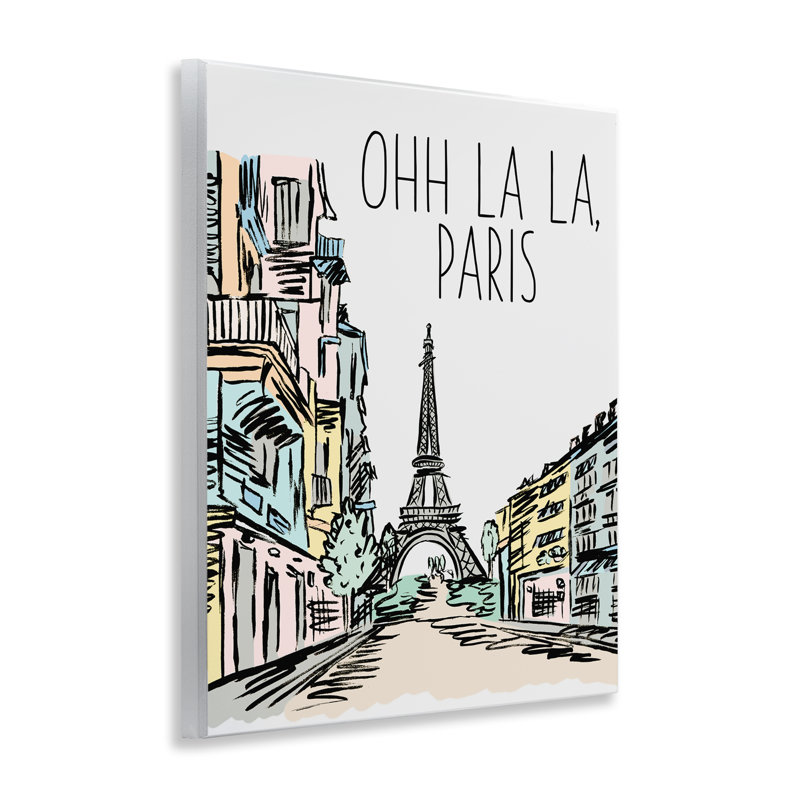 Plaque murale Ohh La La Paris, design par Elizabeth Medley