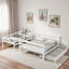 Lit superposé en bois avec lit gigogne et conception escamotable indépendante-713228090