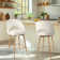 360°Swivel Upholstered Counter Stools with Backrest