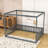 Luxurious Wooden Canopy Floor Bed With Guardrails-1575860011-1575860008
