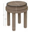 Repose-pieds / tabouret en velours taupe Velin-130942131