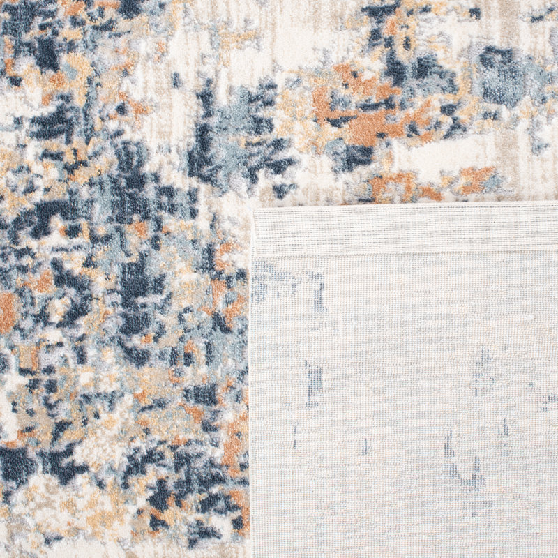 Anja Performance Abstract Rug, Rectangle 5'3" x 7'6"