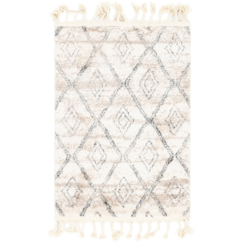 Tapis beige / gris Skye, Rectangle 2 pi 4 po x 3 pi 3 po