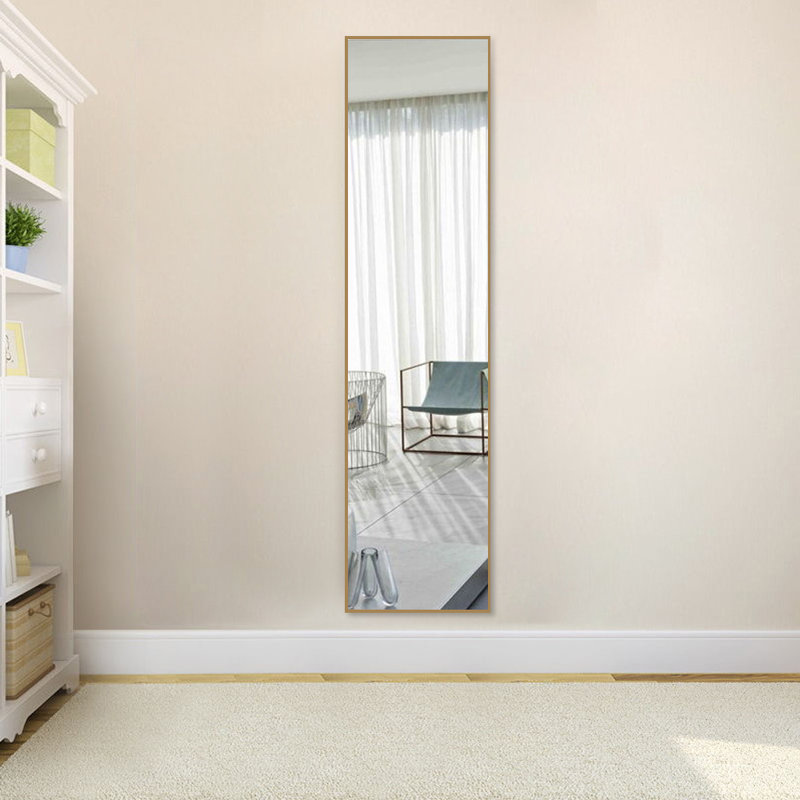 Leovanis Metal Flat Wall Mirror, Gold