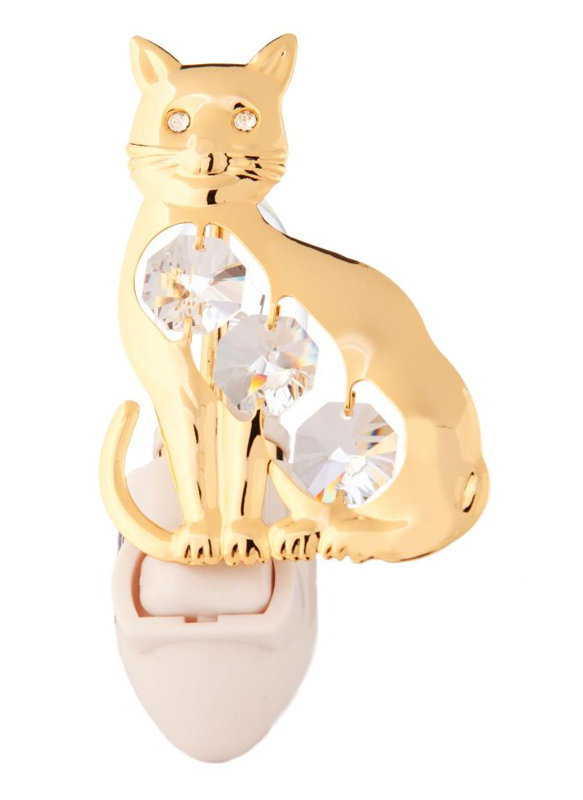 Lampe de nuit pour chat 24 carats gold plaqué kitty