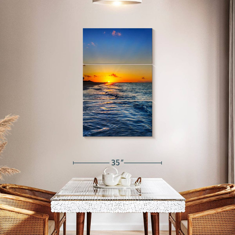 Gillard et coucher de soleil, H 45 po x l 28 po