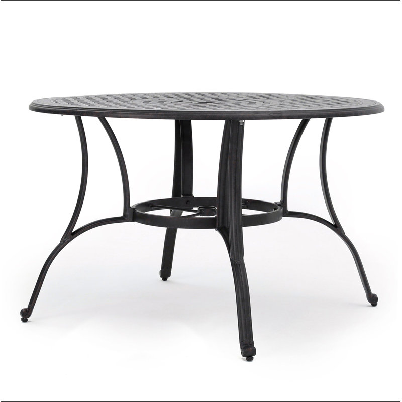 Table de salle à manger d'extérieur en fonte d'aluminium