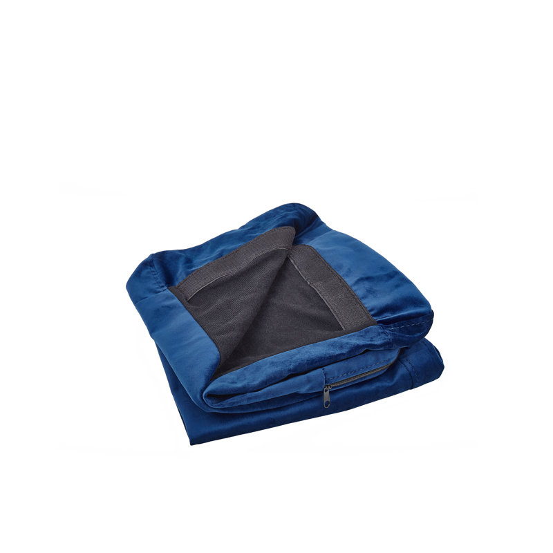 Arias Box Cushion Sofa Slipcover, Blue