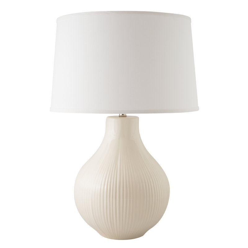 Erich Ceramic Table Lamp, Gloss White