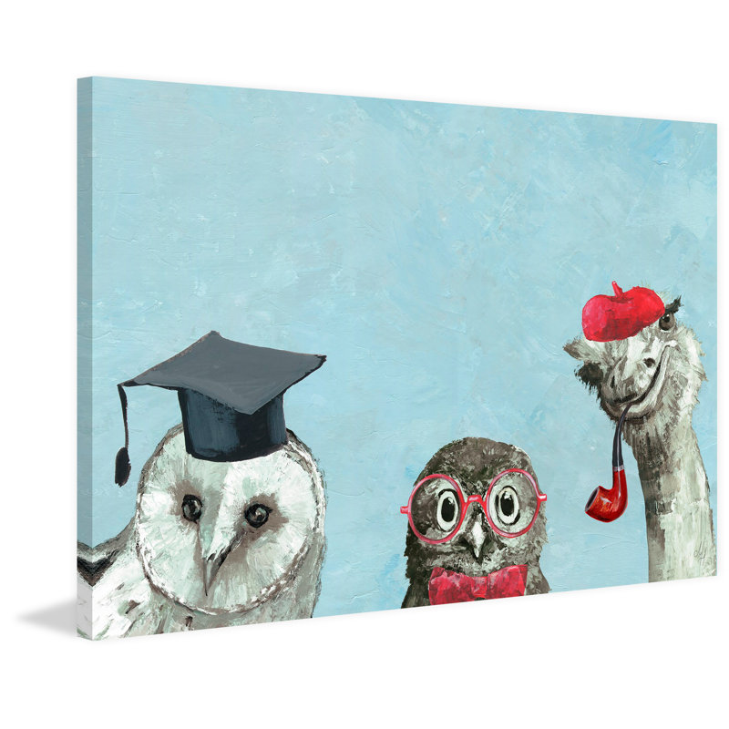 «Brainy Birds», reproduction sur toile tendue, H 40 po x l 60 po x P 1,5 po