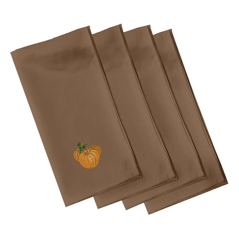 Ensemble de serviettes 4 pièces Tres Calabazas, L 18 po x L 18 po, Marron
