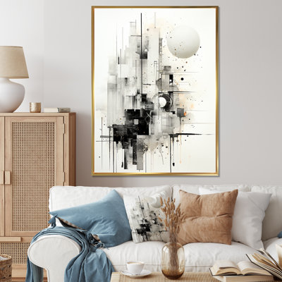 Monochrome Mirage Lansdcape 4 - Abstract Landscape Wall Art