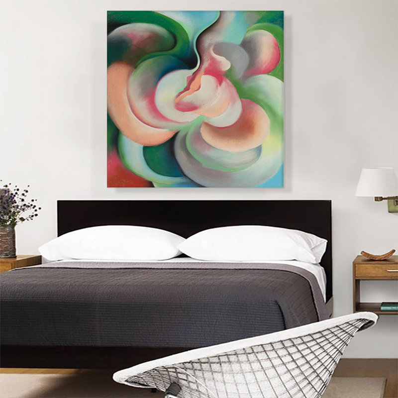 «Pink and Green 1922» par Georgia O-Keeffe, reproduction d'art sur toile tendue, H 36 po x l 36 po x P 0,75 po